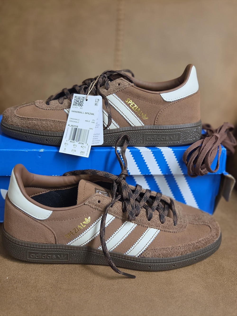 adidas Men’s Handball Spezial Suede Sneakers - Brown/White